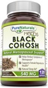 Čisté Naturals Black Cohosh Menopause Relief - Přírodní řešení pro podporu menopauzy - 540 Mg dodatek s čistým kořenovým extraktem 120 Kapsle