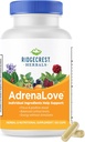 Ridgecrest Herbals AdrenaLove, Stress and Energy Supplement with Ashwagandha, L-Theanine, Ginseng, Schisandra, Taurin, Holy Basil, Adaptogens, B Vitamíny (60 Vegan Caps, 30 Serv)