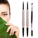2 Pack Oční obočí Tužka, Vodotěsný Oční obočí Make-up s Dual Ends, Profesionální Brow Enhancing Kit s Oční obočí kartáč (Dark Brown # 1)