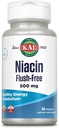 Kal Niacin 500mg Flush Free - vitamín B3 doplněk - Metabolismus a energie podpora - Kůže, Nerve, Hudební zdraví a cirkulační podpora - Veganský vitamín, 60- denní záruka, 60 Služební, 60 VegCaps