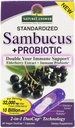 Nature 's Answer Sambucus + Probiotic CFU 124; New 2-in-1 Double Your Immunication Support CF124; 32,000mg Standardizované Fresh Elderberry Duo Cap s 10 biliony CFU Probiotic CF124; Gluten- Free, Non- GMO CF124; 60 Veganské Kapsle