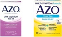 AZO Močový trakt Testovací pás + Vaginální pH Test Kit + kvasinková infekce a vaginální příznaky Relief tablety, 60 Počet