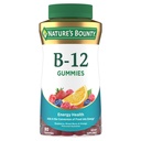 Nature 's Bounty Vitamin B12 Gummies, Dietní dodatek, Podporuje energetický metabolismus a nervový systém zdraví, Smíšený Berry Flavor, 500mcg, 90 Gummies