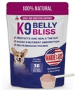 K9 Břicho Břicho, All- Natural Gut zdraví pro psy, Vet schválené Prebiotic pro psy pro denní stravovací podporu a psa zácpa Relief, snadné použití Topper pro suché a mokré jídlo, 30 Scoops.