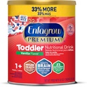 Enfagrow Premium Toddler Nutritional Drink, Natural Vanilla Flavor, Omega-3 DHA pro podporu mozku, Prebiotika a vitaminy pro imunitní zdraví, Non- GMO, Powder Can, 32 Oz (Balení 1
