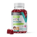 Viteey Probiotické gumy pro děti - 2 miliardy CFU - Probiotika Děti Zácpa Relief, Natural Imunitary & Digestive Health Support - Vegan, Želatina Free, GMO Free - Chutné Žvýkací Maliny ochucené