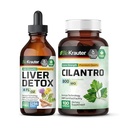 BIO KRAUTER Játra Detox Tinktura 4 Fl. Oz. & Cilantro 100 Kapsle