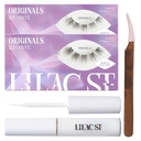 Lilac St - Originals Starter Kit - Zahrnuje přírodní Faux Eylash Clusters (10mm & 12mm), Clear Lash lepidlo, & Lash aplikátor - Lightensive & Lifelike - Trvalé 10 dní - Cruelty Free, Vegan - 20 ran
