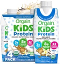 Orgain Organic Kids Protein Nutritional Shake, Vanilla - 8g bílkovin, 22 Vitamíny & Minerály, Ovoce & Zelenina, Gluten Free, Soy Free, Non- GMO, 8.25 Fl Oz (balení po 4)