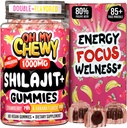 Čisté himalájské shilajit gummies - High potency Gold Grade Resin - Energy Boost a imunitní podpora pro muže a ženy s Ashwagandha a Shatavari - 60 Gummy - Jahoda & Banana
