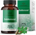 HERBAMAMA Goldenseal Root Capsules 700mg - Respirační systém a imunitní podpora s Goldenseal Powder Dodatek - Vegan, Non- GMO