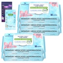 Flusable Hemeroid Wipes S124; Medikované čarodějnice Hazel Wipes Ph Balanced S124; 304 Hrabě vůně zdarma Dospělí Hemeroid Léčba Hazels Wipe pro zadek Itch Relief Soothing