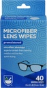 Rite Aid Eye Care Microfiber Wipes, Prehydrated, Individuálně zabalené pakety - 40 Počet 124; Rychlé sušení, Anti- Streak Formule 124; Oční sklo Čištění Wipes 124; Oční sklo Čistírna a oblečení 124; Lens Wipes