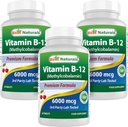 Nejlepší Naturals Vitamin B-12 jako methylkobalamin (methyl B12), 6000 mcg 60 Sublingválních tablet (60 Počet (balení po 3))