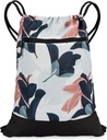 Taška pro ženy 124; Durable Lighthly Gym Cinch Backpack s grafickými vzory 124; Skvělé pro tělocvičny a sportovní 124; Navy / Coral - Guava listy
