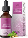 HERBAMAMA Balance for Women Drops - Mléko Thistle, Vitex Berry, Angelica, Maca Root & Ashwagandha Dámské doplňky - Vegan, Alkohol & Sugar- Free, 28- denní dodávky