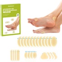 Gel Blistr Hydrokoloidní obvazy Pad- Bukihome 24 Počet Blistr Cushions for Foot, Toe, Heel - Voda odolné obvazy, Blistr Pads for Prevention & Recovery (Variety Pack)