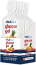 TRUEplus Glukóza Gel Pouch, Ovocný punč Flavor, 15g Fast- působící sacharidy, Fat Free, gluten Free, Rychlá podpora pro nízkou hladinu cukru a energie v krvi, 6 Pack