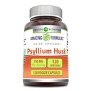 Amazing Applicas Psylium Husk 750mg Veggie Kapsle Dodatek 124; Non- GMO CLAS124; Gluten Free CLAS124; Made in USA CLAS124; Vhodné pro vegetariány (120 Počet)