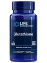 Life Extension Glutathione 500 mg - Glutathione Kapsle, Antioxidační dodatek, Oxidativní Stres, Aktivní snížená forma - Bezlepkové, Non- GMO, Vegetariánské - 60 Kapsle