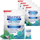 Mucinex InstaSoothe Sore Throat + Cough Relief Alpine Byliny & Mint Flavor, rychle působící, Cooling Comfort, Powerful Sore Throat Oral Pain Reliever, 40 Medikované kapky (40 Počet (balení 5))