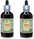 Citronový tymián (Thymus x Citriodorus) Glycerit, organický sušený Herb Alcohol- Free Liquid Extract (Značka: HerbalTerra, Proudly Made in USA) 2x4 fl.oz (2x120 ml)