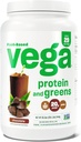 Vega protein a Zelený protein Powder, Chocolate - 20g Plant Based Protein Plus Veggies, Vegan, Non GMO, Pea Protein for Women and men, 2.1bs