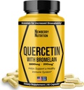 Quercetin s doplňkem Bromelain 1200mg, Quercetin 500mg Kapsle, Pomáhá podporovat zdravou imunitu, potentní antioxidant, 60 Počet