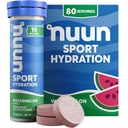 Nuun Sport Electrolyte Tablety s hořčík, vápník, draslík, chlorid & sodík, gluten Free & Vegan, Meloun, 8 balení (80 Služeb celkem)