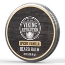 Viking Revolution Spiced Vanilla Beard Balm - Vousové máslo s arganovým olejem, Vousy Softtener pro muže s jojobovým olejem - Vousy Moisturizer pro muže s včelím voskem - Vousy pro muže (2oz, 1 balení)