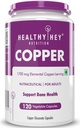 Chelated Copper Gluconate - Vysoce biologicky dostupný formulář - Non- GMO, gluten Free - 120 Veg. Kapsle