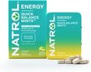 Natrol Quick Balance Energy Mints, Energetický dodatek, 30 Lemon Green Tea Přirozeně a uměle ochucené, 30 Počet, 15 Day Supply