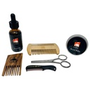 G.B.S Natural Beard Kit - Beard Oil s Jojobou, Beard Conditioning Balm, 2 Posired Wood Beard Styling Comb, Pocket Mustache Comb, Beard a Mustache Trimming nůžky