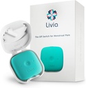 Livia Menstrual Pain Relief Device, Blue- Green - Off-Switch for Period Pain - Přenosný & Discreet - Dobíjecí, až 12 hodin baterie - Kompletní sada s Stick- On Pads - Go- to Travel Partner