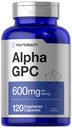 Horbäach Alpha GPC 600mg PHARMAN 124; 120 Kapsle PHARMAN 124; Vegetarian, Non-GMO & Gluten Free Cholin dodatek PHARMAN 124; Podporuje zdravé paměti, zaměření a jasnost