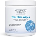 Veterinary Formule Smart Coat Complex Eye + Face Wipes for Dogs & Cats, 100 ct - Jemně odstraňte slzné náplasti, čistou lícovou furu a oční výtok, Fragrance- Free, Pre- hydrated