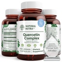 Přírodní Nutra Quercetin komplex s Bromelain a vitamin C Citrus Bioflavonoid dodatek, podpůrný orgán pro sezónní změny a tělo zarudnutí, podporuje zdraví jater, 100 Vegan a Vegetariánské kapsle