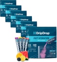 DripDrop Hydration Packets - Bold Variety Pack - Single Serve Electrolytes Powder Drink Mix - Meloun, Berry, Lemon, Orange - Non- GMO, Gluten Free, Vegan - 192 Sticks