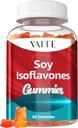 Soy Isoflavones Dodatek pro ženy - Non- GMO Phytoestrogeny pro menopauzu Relief, Hot Flashes, Hormonální bilance, Genistein, Soy s Isoflavones, Kostní zdravotní podpora - 60 Vegan Žvýkací žlaby