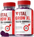 (2 Pack) Vital Grow XL, Oficiální Vital Grow XL Testo Gummies for Men, Boost Stamina a Confidence Gummy for Mens, Vital GrowXL Mužské podpory Gomitas (120 Gummies)