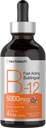 Horbaach B12 Vitamin 5000 mcg Sublingvální 124; 4 Fl Oz Oz CLANE124; jako methylkobalamin a kyanokobalamin CLANE124; kapalné Vegetariánské kapky CLANE124; Berry Flavor CLANE124; Non- GMO & Gluten Volný dodatek