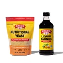 Bragg Premium 12 Ounce Nutritional Yeast koření Pouch - Vegan, gluten zdarma sýrové vločky a tekuté aminos všechny účel koření - Soy omáčka Alternative 16 unce