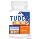 2000mg Tudca Játra Support Supplement, Tudca Bile Salt with Milk Thistle and Nac, 60 Kapsle na 30 dní, Podpora jater, Detoxifikace, imunitní systém