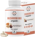 Organické smíšené houby Kapsle přírodní doplněk 124; Cordyceps Sinensis, Reishi, Lion 's Mane, Turecko Orel 124; Imunitní podpora, Vitality Boost, Non- GMO & Allergen- Free Capsle 124; 90 Kapsle