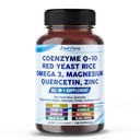 Koenzym Q-10 Červená kvasinková rýže Quercetin Malate, Glycinát, Citrát - Made in USA