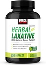 FORCE FACTOR Bylinné laxativní pro zácpu úlevu pro dospělé, doplněk stravy Vyrobeno se Senna na čištění, Detox, a Sooth, Laxativa pro zácpu pro ženy a muže, 250 Tablety