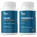 Dr. Tobias Colon 14 denní čištění a vitamin D3 5000 IU podpora celkové zdraví, imunitní systém a trávicí systém. Non- GMO Gut Cleanse a Vitamin pro muže a ženy.