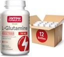 Jarrow Displaas L- glutamin 750 mg, dodatek stravy, Imunitní a svalová podpora, 120 Veggie Kapsle, až 120 denní zásoba (balení po 12)