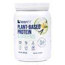 LeanFit Plant- Based Protein & Green Natural Vanilla - 20g Plant Protein + 4 Leafy Green Per Serving - Vegan, Gluten- Free, Soy- Free, No Sugar - 19 Serings, 1.21 Pound Tub