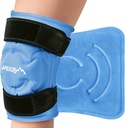 APEXUP Ice Pack for Knee Pain Relief, Large Reuse Wrap After Surgery, Flexible Gel Cold Pack for Injuries, Pain Relief for Back, Rameno, Loket, Ankle and Leg (Blue, L, 1PK)